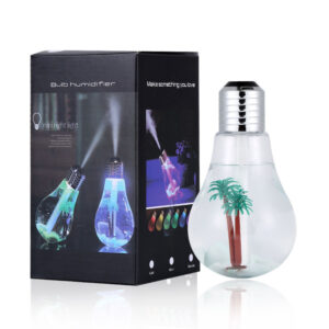 Bulb Humidifier, USB Air Humidifier, LED Night Lamp, Essential Oil Diffuser, 400ml Humidifier, Home Air Purifier, Aromatherapy Diffuser, Cool Mist Humidifier, Portable Humidifier, Office Desk Humidifier