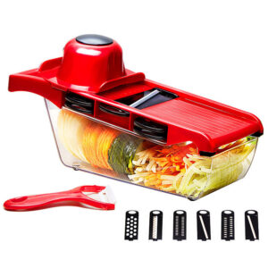 Vegetable Slicer, Magic Slicer, Mandoline Cutter, Multi-functional Chopper, Kitchen Gadget, Food Slicer, 10-in-1 Slicer, Vegetable Cutter, Grater with Container, Easy Food Prep