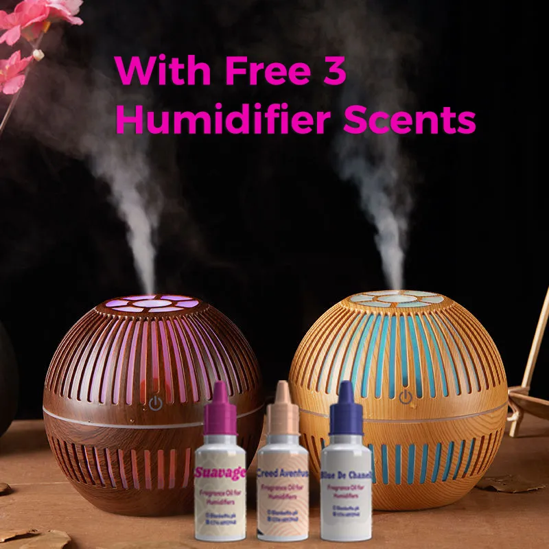 wood grain humidifier, USB diffuser, portable air humidifier, aroma diffuser, mini humidifier, home air purifier, desktop diffuser, ultrasonic mist humidifier, essential oil diffuser, health humidifier, small room humidifier, wooden diffuser, natural style humidifier, household humidifier, quiet USB diffuser
