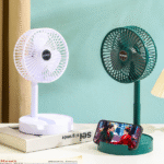 USB Rechargeable 3 Gears Wind Speed Adjustable Folding Portable Table Desk Fan