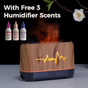 flame diffuser, wood grain humidifier, LED aroma diffuser, USB air purifier, essential oil diffuser, 200ml diffuser, ultrasonic humidifier