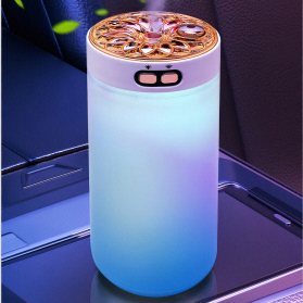 car humidifier, aroma diffuser, USB car diffuser, portable air humidifier, car mist diffuser, pink blue humidifier, travel air diffuser, essential oil diffuser, plastic humidifier, car air purifier, mini aroma lamp, car accessories, ambient light humidifier, small humidifier, auto diffuser