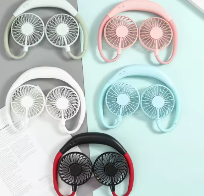 neck fan, bladeless fan, portable cooler, USB fan, rechargeable fan, silent cooling fan, wearable air cooler