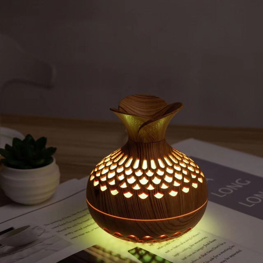 Wood Grain USB Aroma Light Humidifier - Image 2
