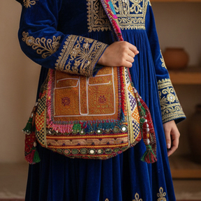 handmade purse embroidered purse boho tribal bag banjara clutch pouch ethnic kuchi purse pakistan artisan bag tribal embroidery