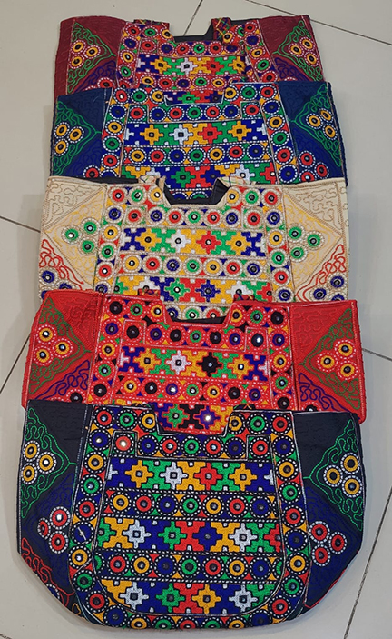 Sindhi Embroidered Tote, Shisha Mirror Bag, Ethnic Geometric Purse, Handmade Shoulder Carryall, Balochi Tote