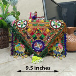 Slim Embroidered Wallet, Shisha Work Clutch, Handmade Evening Purse, Bohemian Hand Pouch, Ethnic Mirror Wallet