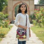 Full Mirror Work Bag, Ceremonial Textile Bag, Shisha Embroidered Tote, Sindhi Statement Bag, Premium Ethnic Carryall