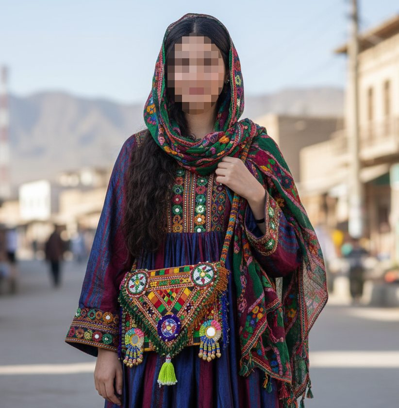 Slim Embroidered Wallet, Shisha Work Clutch, Handmade Evening Purse, Bohemian Hand Pouch, Ethnic Mirror Wallet