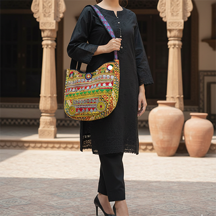 handmade purse embroidered purse banjara clutch pouch ethnic kuchi purse tribal embroidery ethnic vintage pouch artisan handmade bag unique ethnic clutch Handmade Home Style tote bag shoulder bag mirror work bag colorful embroidered